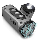 NNEDSZ Gray Multifunctional Ultrasonic Dog Repeller & Flashlight - Long-Range SOS Emergency Light