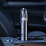 NNEDSZ Blue Gray Cordless Handheld Vacuum Cleaner with Blower Function - Compact and Rechargeable 120W Power