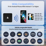 NNEDSZ Car Wireless Android Auto Adapter - Transform Wired to Wireless, Bluetooth 5.0 & 5G WiFi