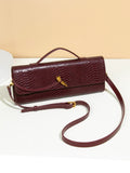 NNEDSZ Green Elegant PU Leather Clutch Bag with Snake Print Design - Multi-color Options