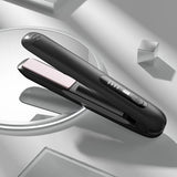 NNEDSZ Black Wireless Rechargeable Hair Straightener with 5000mAh Battery - Portable Design & Adjustable Temperature