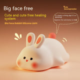 NNEDSZ Cute Silicone Rabbit Night Light with Voice Control