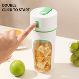 NNEDSZ Orange Portable USB Rechargeable Juicer Bottle - 2-in-1 Blender and Drink Cup, 480mL