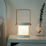 NNEDSZ White Transformable Lantern Desk Lamp with USB Rechargeable Battery - Touch Control, 3 Brightness Levels, 0.3W