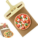 NNEDSZ Non-Stick Flexible Pizza Peel with Handle - Perfect for Baking and Serving, 8 inches 42cm*25.5cm
