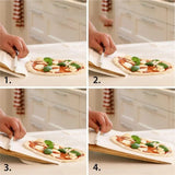 NNEDSZ Non-Stick Flexible Pizza Peel with Handle - Perfect for Baking and Serving, 8 inches 42cm*25.5cm