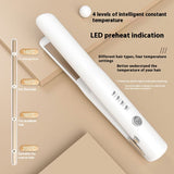 NNEDSZ Pink Portable Wireless Hair Straightener with Adjustable Temperature - USB Type-C Charging, Lightweight Design