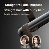 NNEDSZ Black Portable Wireless Hair Straightener with Adjustable Temperature - USB Type-C Charging, Lightweight Design