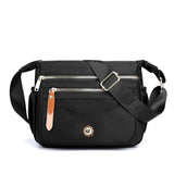 NNEDSZ Black Nylon Crossbody Bag with Multiple Compartments - Compact and Stylish Design