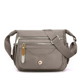 NNEDSZ Coffee Nylon Crossbody Bag with Multiple Compartments - Compact and Stylish Design