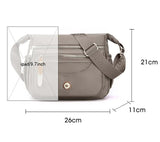 NNEDSZ Coffee Nylon Crossbody Bag with Multiple Compartments - Compact and Stylish Design