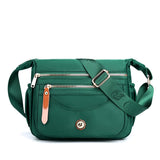 NNEDSZ Green Nylon Crossbody Bag with Multiple Compartments - Compact and Stylish Design