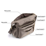 NNEDSZ Green Nylon Crossbody Bag with Multiple Compartments - Compact and Stylish Design