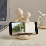 NNEDSZ Black Abstract Romantic Couple Candle Holder - Modern Decorative Ornament