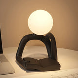 NNEDSZ Black Creative Book Reader Desk Lamp - USB Powered, Modern Resin Design