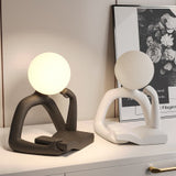 NNEDSZ Black Creative Book Reader Desk Lamp - USB Powered, Modern Resin Design
