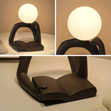 NNEDSZ White Creative Book Reader Desk Lamp - USB Powered, Modern Resin Design