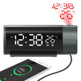 NNEDSZ Projection Alarm Clock with LED Display - Dual Alarms and USB Charging