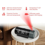 NNEDSZ Projection Alarm Clock with LED Display - Dual Alarms and USB Charging