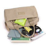 NNEDSZ 0485#Black Multifunctional Nylon Shoulder Bag - Lightweight and Spacious Handbag for Women, 20x15x11cm