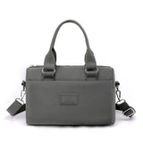 NNEDSZ 0485# Gray Multifunctional Nylon Shoulder Bag - Lightweight and Spacious Handbag for Women, 20x15x11cm