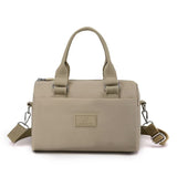 NNEDSZ 0485# Apricot Multifunctional Nylon Shoulder Bag - Lightweight and Spacious Handbag for Women, 20x15x11cm