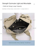 NNEDSZ 0485# Red Multifunctional Nylon Shoulder Bag - Lightweight and Spacious Handbag for Women, 20x15x11cm