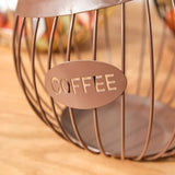 NNEDSZ Black Handcrafted Coffee Capsule Storage Basket - Vintage Iron Art Design