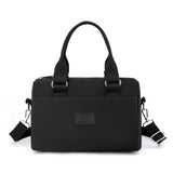 NNEDSZ 0486# Black Multifunctional Nylon Shoulder Bag - Lightweight and Spacious Handbag for Women, 27x18x14cm