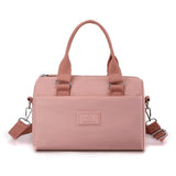 NNEDSZ 0486# Pink Multifunctional Nylon Shoulder Bag - Lightweight and Spacious Handbag for Women, 27x18x14cm