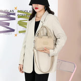 NNEDSZ 0486# Green Multifunctional Nylon Shoulder Bag - Lightweight and Spacious Handbag for Women, 27x18x14cm