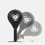 NNEDSZ Adjustable Desktop Punching Speed Ball - Durable PU Leather, Stable Base (Monkey pattern and Boxing gloves not included)