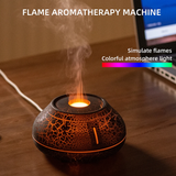 NNEDSZ Flame Mountain Aroma Diffuser - 7-Color LED Light, 130ml Capacity, Ultrasonic Mist Maker for Home or Office,  Black