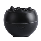 NNEDSZ Volcanic Flame Aroma Diffuser (Black Crack Style)- 360ml Ultrasonic Humidifier with 7-Color LED Light and Adjustable Mist for Home and Office