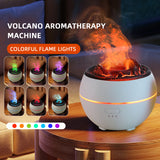 NNEDSZ Volcanic Flame Aroma Diffuser (Black Crack Style)- 360ml Ultrasonic Humidifier with 7-Color LED Light and Adjustable Mist for Home and Office