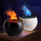 NNEDSZ Volcanic Flame Aroma Diffuser (Black Crack Style)- 360ml Ultrasonic Humidifier with 7-Color LED Light and Adjustable Mist for Home and Office