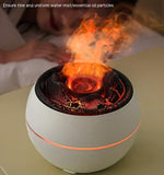 NNEDSZ Volcanic Flame Aroma Diffuser (Black Crack Style)- 360ml Ultrasonic Humidifier with 7-Color LED Light and Adjustable Mist for Home and Office
