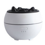 NNEDSZ Volcanic Flame Aroma Diffuser (White Crack Style)- 360ml Ultrasonic Humidifier with 7-Color LED Light and Adjustable Mist for Home and Office