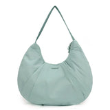 NNEDSZ Light Green Waterproof Nylon Lightweight Tote Shoulder Bag - Stylish and Spacious for Daily Commute and Outdoor Activities