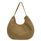 NNEDSZ Earthy Yellow Waterproof Nylon Lightweight Tote Shoulder Bag - Stylish and Spacious for Daily Commute and Outdoor Activities
