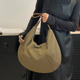 NNEDSZ Haze Blue Waterproof Nylon Lightweight Tote Shoulder Bag - Stylish and Spacious for Daily Commute and Outdoor Activities