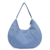 NNEDSZ Blue Waterproof Nylon Lightweight Tote Shoulder Bag - Stylish and Spacious for Daily Commute and Outdoor Activities