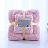 NNEDSZ (2 PCS Light Pink) Coral Fleece Towel and Bath Towel Set - Ultra Soft, Absorbent, and Lint-Free for Home and Spa