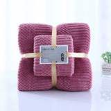 NNEDSZ (2 PCS Purple) Coral Fleece Towel and Bath Towel Set - Ultra Soft, Absorbent, and Lint-Free for Home and Spa