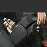 NNEDSZ GT-6 No embroidery Black ,Multifunctional Car Armrest Storage Box Cushion - Universal Fit with Cup Holder and Tissue Dispenser