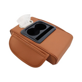 NNEDSZ GT-6 No embroidery Orange ,Multifunctional Car Armrest Storage Box Cushion - Universal Fit with Cup Holder and Tissue Dispenser