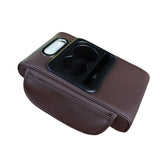 NNEDSZ GT-6 No embroidery Coffee ,Multifunctional Car Armrest Storage Box Cushion - Universal Fit with Cup Holder and Tissue Dispenser