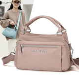 NNEDSZ Black Waterproof Nylon Crossbody Bag - Lightweight and Adjustable Strap Shoulder Bag for Women