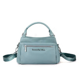 NNEDSZ Blue Waterproof Nylon Crossbody Bag - Lightweight and Adjustable Strap Shoulder Bag for Women