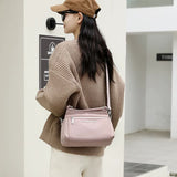 NNEDSZ Caramel Color Waterproof Nylon Crossbody Bag - Lightweight and Adjustable Strap Shoulder Bag for Women
